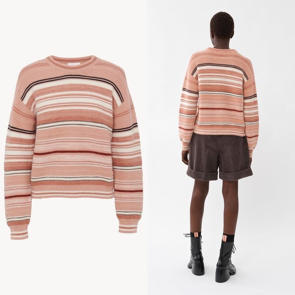 NWT See By Chloe Crew neck Jumper Alpaca Wool Knit Pullover Sweater XS - Picture 2 of 16